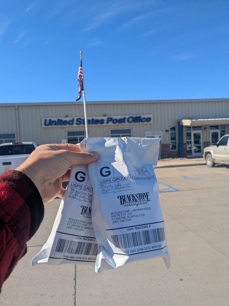 Oil Being Dropped Off At Post Office
