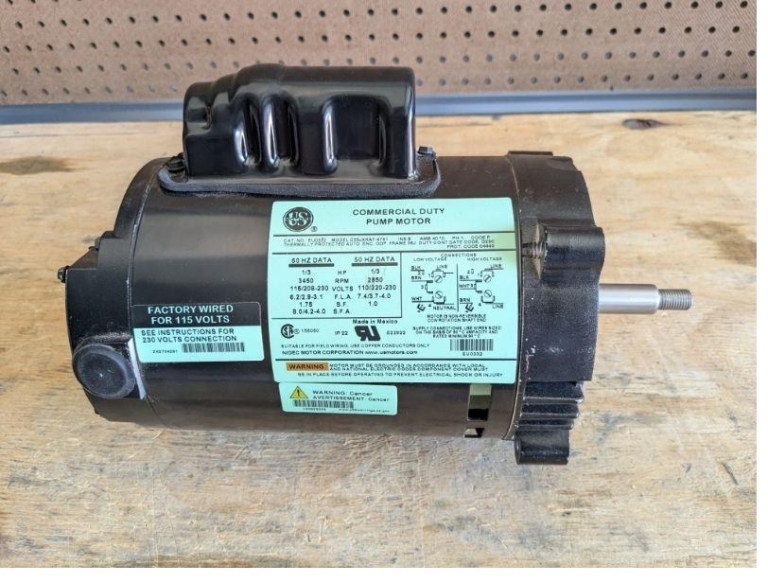 IronHorse commercial duty pump motor nameplate