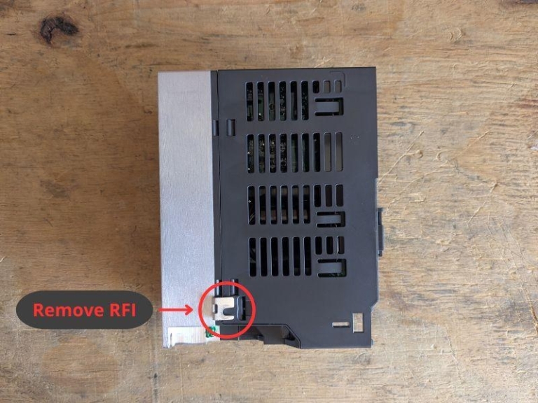 VFD power terminal wiring connected